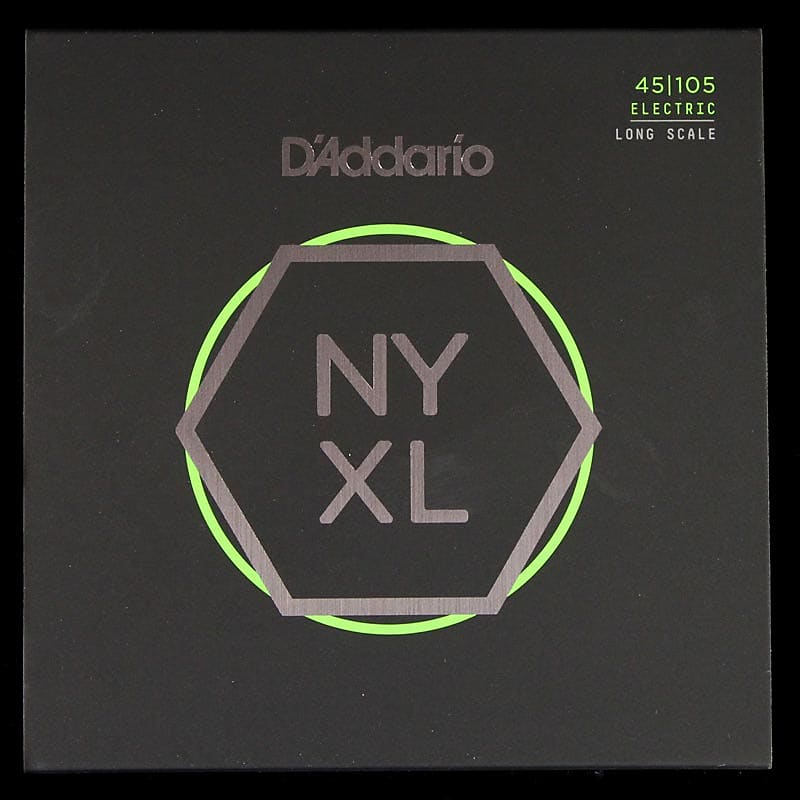 D'Addario NYXL Light Top/Medium Bottom 45-105 Nickel Wound Electric Bass Strings image 1