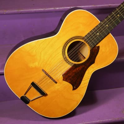 1970 Silvertone (Harmony) 1227 12-String Leadbelly-Style 000-Size Guitar (VIDEO! Fresh Work, Ready) image 2