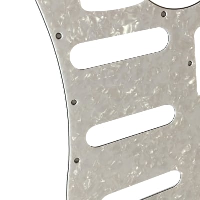 For Fender 4-Ply Squier Vintage Modified Bass VI Guitar Pickguard Scratch Plate, White Pearl image 3
