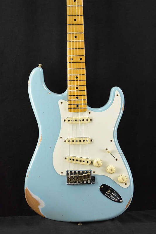 Fender Custom Shop Limited Edition '57 Stratocaster Relic - Faded Aged Daphne Blue image 1