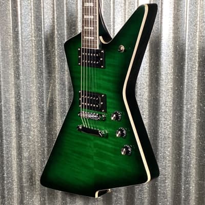 Westcreek Revenge Explorer Flame Transparent Green Burst | Reverb