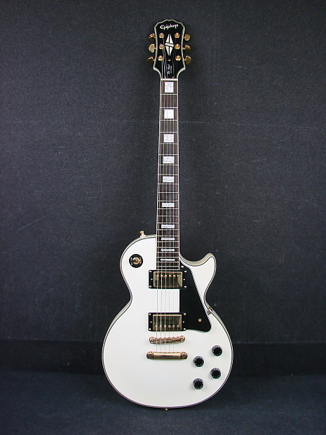 2006 Epiphone Les Paul Custom Alpine White Electric Guitar