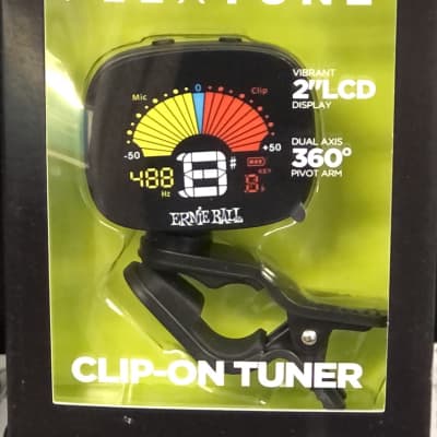 Ernie Ball P04112 FlexTune Clip-On Tuner with LCD Display 2010s - Black image 1