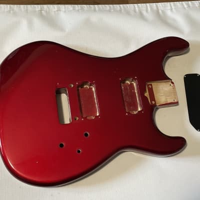 1980's Made in Japan Kramer Focus 2000 Candy Apple Red Guitar Body Floyd Ready image 1