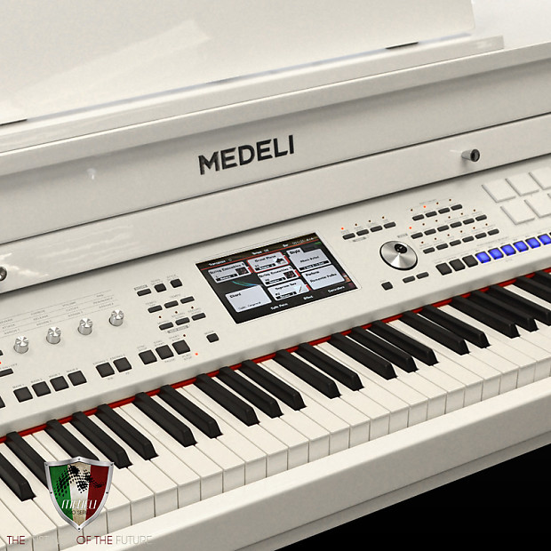 Medeli 1000 Digital Grand Piano White Polish