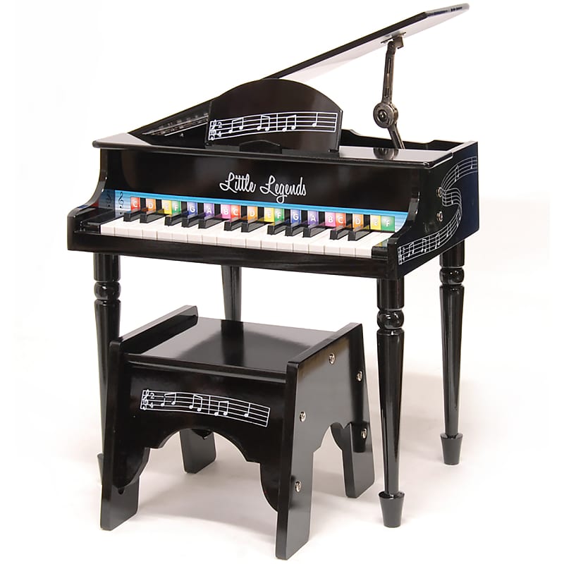 Little Legends LLBGD304B 30-Key Baby Grand Piano with Bench, Black image 1