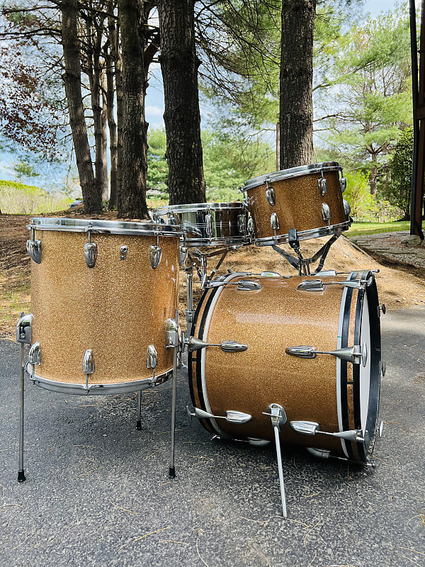 1964 Slingerland Jazz set Bop Kit Jet outfit w virgin 18” | Reverb