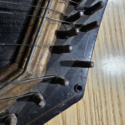 Unknown Manufacturer, Columbia Zither, Produced between 1827-1929,  Old and Rustic needs restore image 16