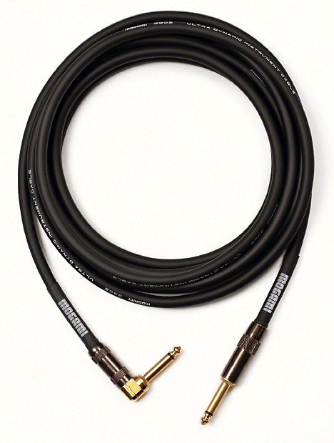 Mogami Platinum-Guitar-20R 1/4" TS Male Straight to Right-Angle Instrument Cable image 1