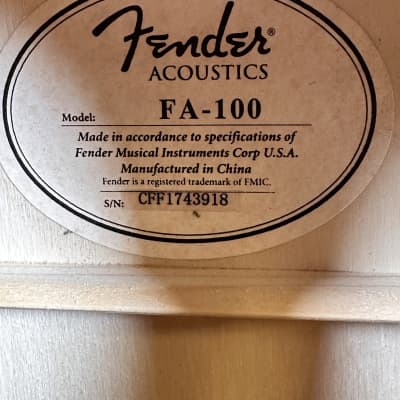 Fender FA-100 Black Acoustic Guitar w/ Hard Case image 6