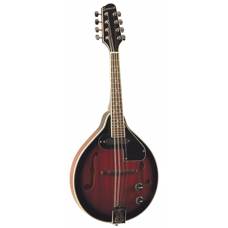 Savannah SA-115-E Madison A-Style Mahogany Electric Mandolin, Redburst image 1