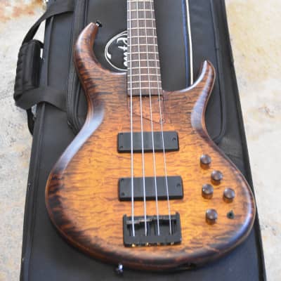 MTD USA 434-21 4 string Bass Guitar Michael Tobias Design 5A Quilted Top for sale