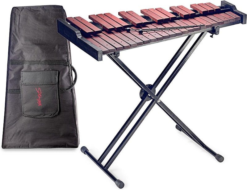 Stagg XYLOSET 37-Note Xylophone Set with Stand and Bag image 1