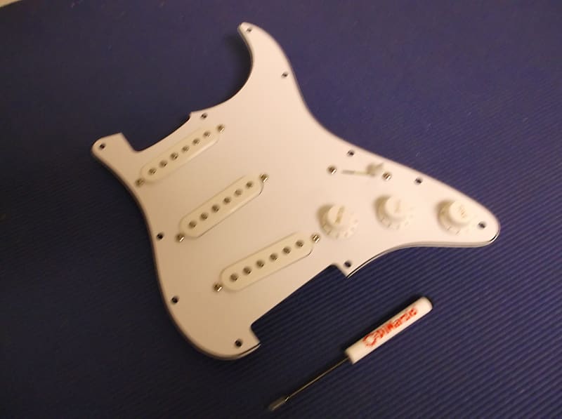 DiMarzio Loaded Area Pickguard For Fender Strat - WHITE image 1