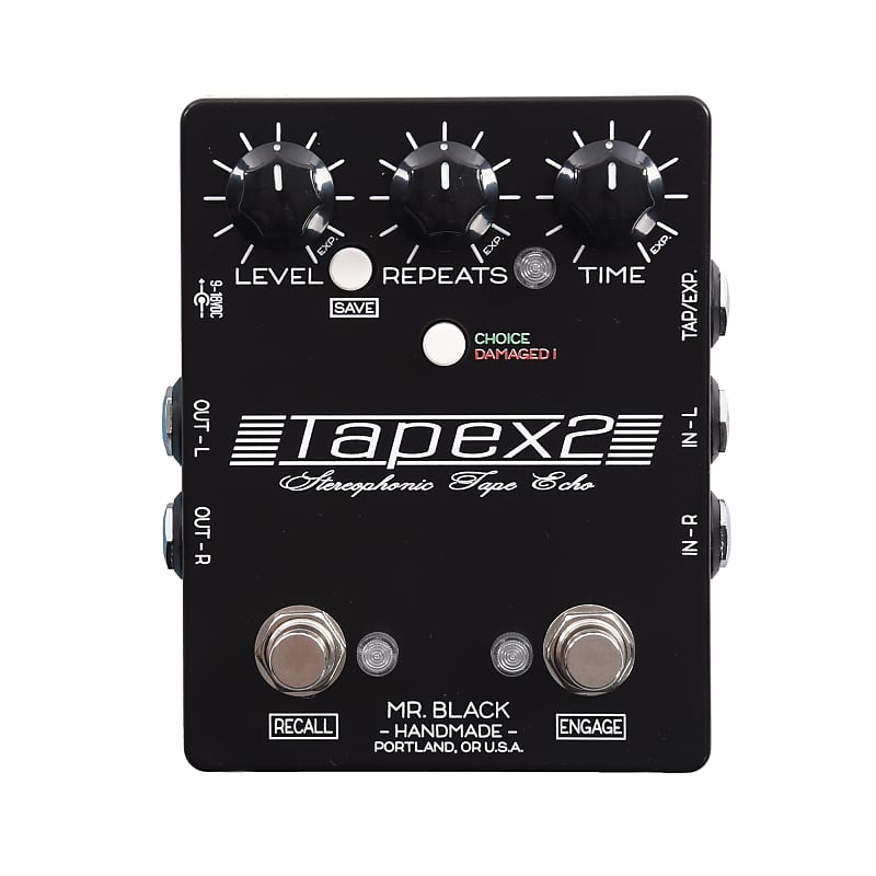Mr. Black Tapex 2 Stereophonic Tape Echo Pedal Reverb