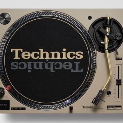 2 Technics SL-1200 MK5 Custom Gold Turntables with White LED