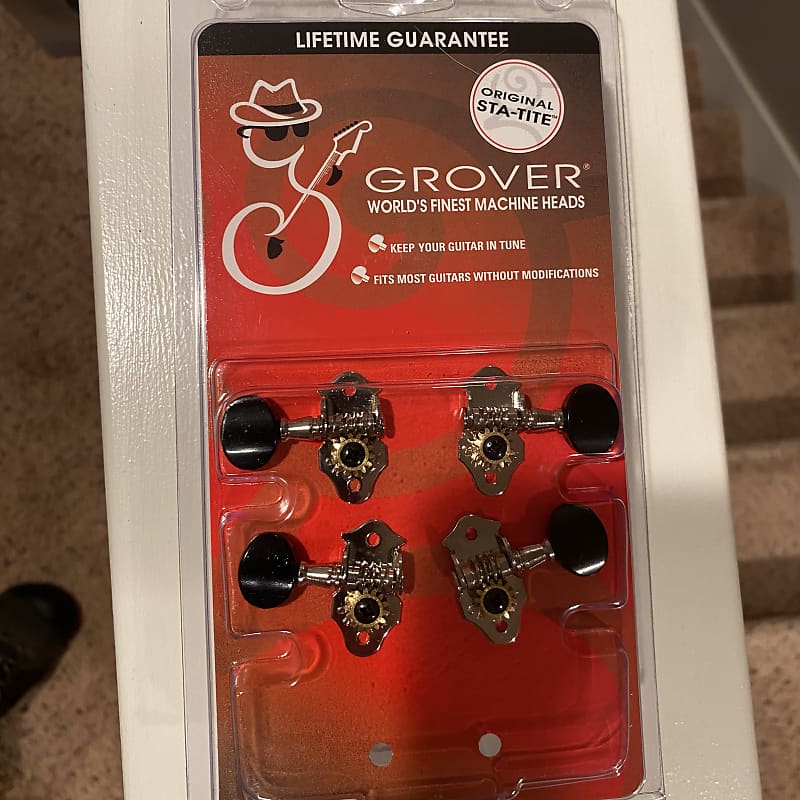 Grover Statite Machine heads 2020s Black & Chrome Reverb