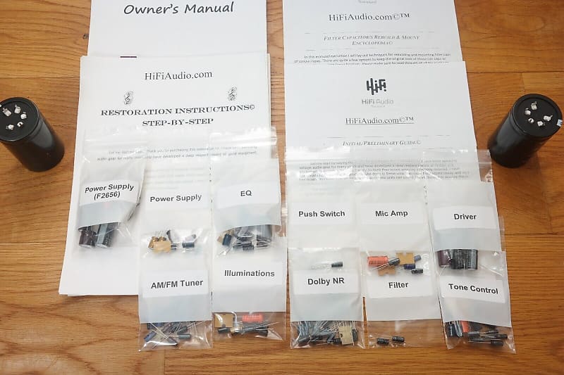 Sansui 8080DB restoration kit filter capacitor repair rebuild fix  			