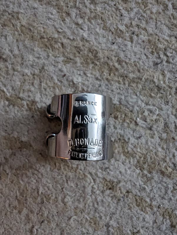 Bonade Alto Saxophone Ligature NickelPlated Reverb