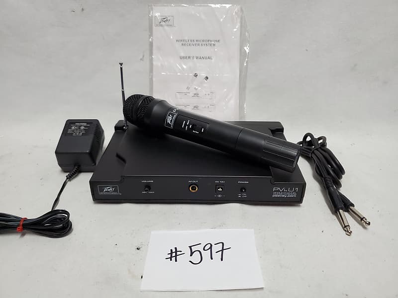 Peavey PVi U1 Wireless Handheld Microphone System #597 - Frequency 483.050 MHZ Excellent Used Cond - image 1