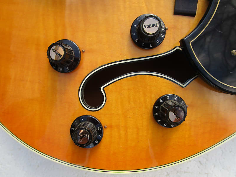 Hagstrom Viking Deluxe Guitar, 1968, Honeyburst, Flame Maple