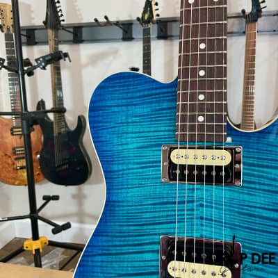 Schecter USA Custom Shop PT Custom Electric Guitar w/ Case-Trans Sky Blue image 5