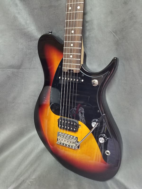 Aria Pro II Jet B-Tone Sunburst Baritone Electric Guitar | Reverb