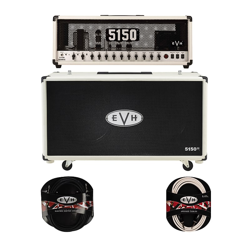 EVH 2257400410 5150 Iconic Series 80W Amplifier Head (Ivory) | Reverb