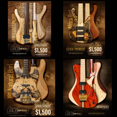 MGbass Custom shop // customize your new bass use bartolini Aguilar emg Nordstrand Seymour Duncan pickup & preamp different woods, fingerboard, body finishing \\ fretless or fretted ** Down payment image 5