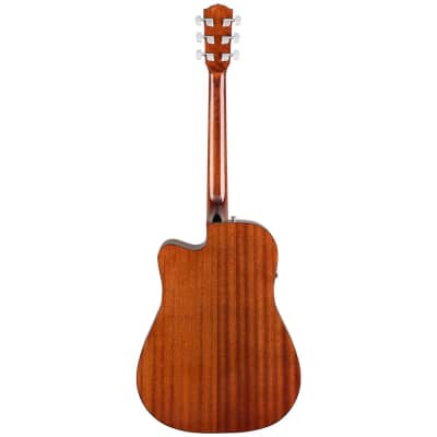 Fender CD-60SCE Dreadnought All-Mahogany Acoustic-Electric Guitar Natural image 3