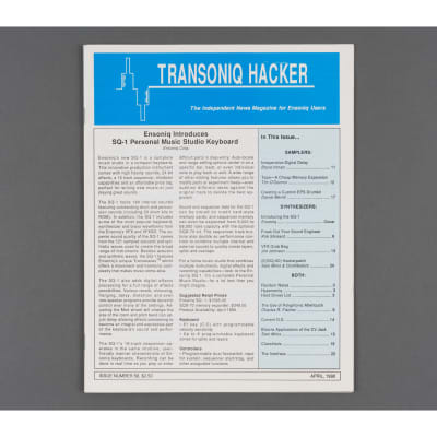 Transoniq Hacker Ensoniq User's Newsletter Issue #58