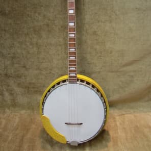 1970's Kent Tenor Banjo Rare Gold Sparkle Groovy Cool Exc Shape  Free US Shipping! image 4