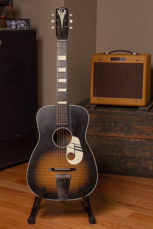 Kay Music Note Parlor Guitar 1967 Natural Reverb