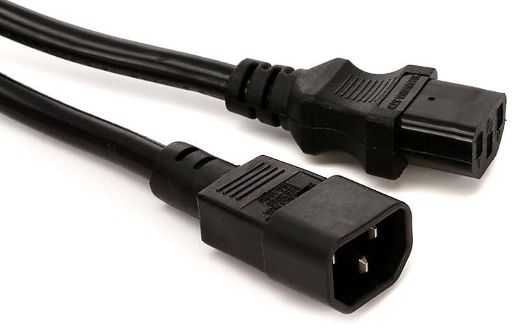 Hosa PWL-408 IEC C14 to IEC C13 Extension Cord - 8 foot image 1