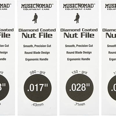 Music Nomad MN668 6 pc. Electric Guitar Diamond Coated Nut File Set - Lt Strings image 2