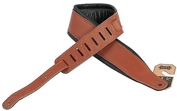 Levy's PM32 Deluxe Foam-Padded Garment Leather 3" Guitar Strap image 1