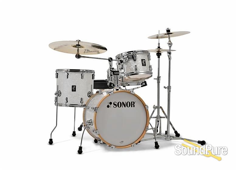 Sonor 4pc AQ2 Bop Drum Set - White Marine Pearl image 1