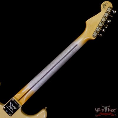 Fender Custom Shop Limited Edition 70th Anniversary 1954 Stratocaster Hardtail Relic Nocaster Blonde with Black Pickguard & Gold Hardware 6.90 LBS image 5