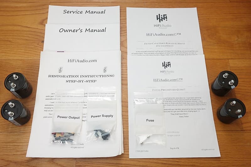 McIntosh MC2120 restoration kit filter capacitor repair rebuild fix  			