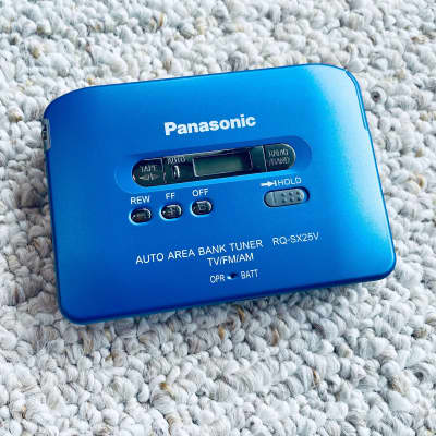 Panasonic SX25V Walkman Cassette Player, Near Mint Rare Blue ! Working ! image 13
