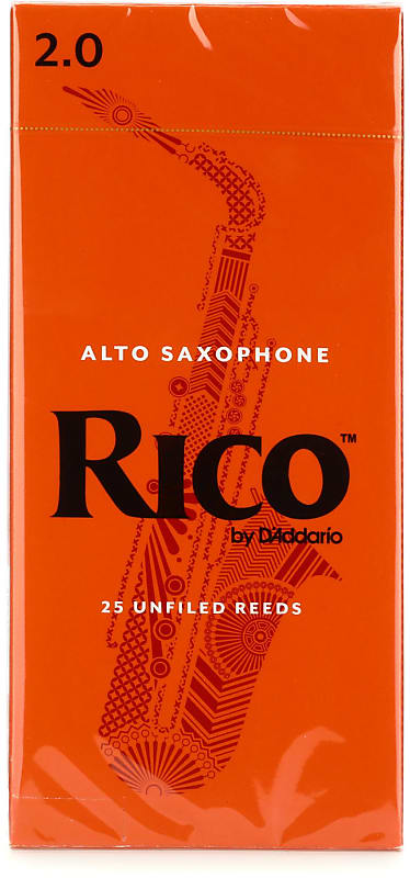 D'Addario RIA2520 - Rico Alto Saxophone Reeds - 2.0 (25-pack) image 1