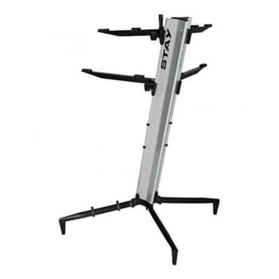Stay T1300/02-SIL - Keyboardständer TOWER 130cm - 2 Auflagen - silber image 2