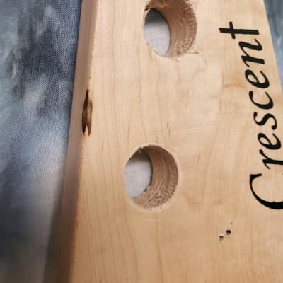 Crescent Project Bass Guitar Neck 34 inch Scale Broken Truss Rod Luthier Parts image 4