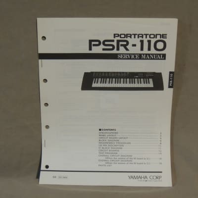 Yamaha Portatone PSR-110 Service Manual [Three Wave Music]