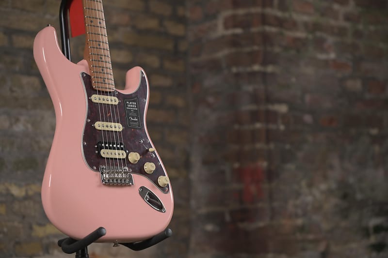 Fender Player Deluxe Stratocaster HSS - Shell Pink with Roasted Maple  Fingerboard, Sweetwater Exclusive in the USA