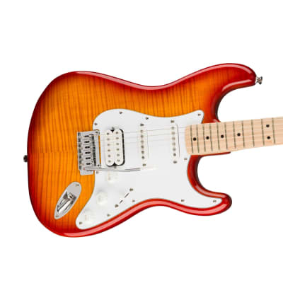 Squier Affinity Series HSS Stratocaster FMT Electric Guitar, Maple FB, Sienna Sunburst image 5