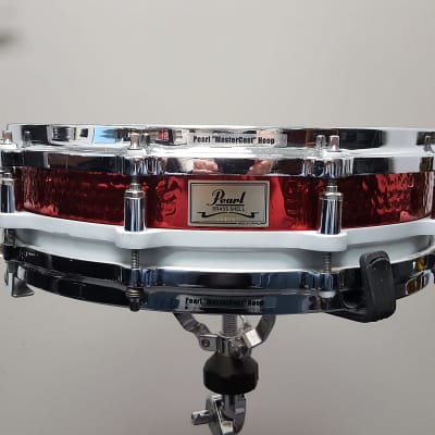 Pearl UK Ltd. 21st Anniversary Free-Floating Hammered Brass 14x3.5 Piccolo  Snare Drum (2nd Gen) 2001