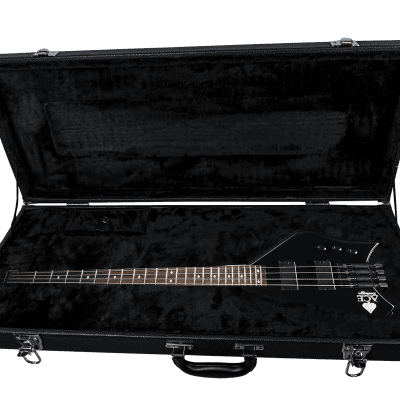 BootLegger Guitar Spade Gibson Scale 24.75 Headless Guitar With Case 2022 Black image 3