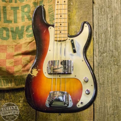 Fender 1958 Precision P Bass 3-Tone Sunburst All Original image 1
