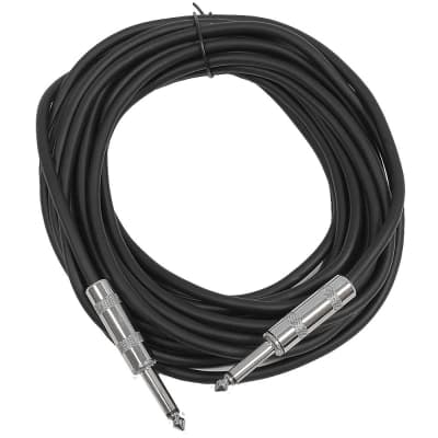 SEISMIC AUDIO - Black 1/4" TS 25' Patch Cable - Effects - Guitar - Instrument image 1